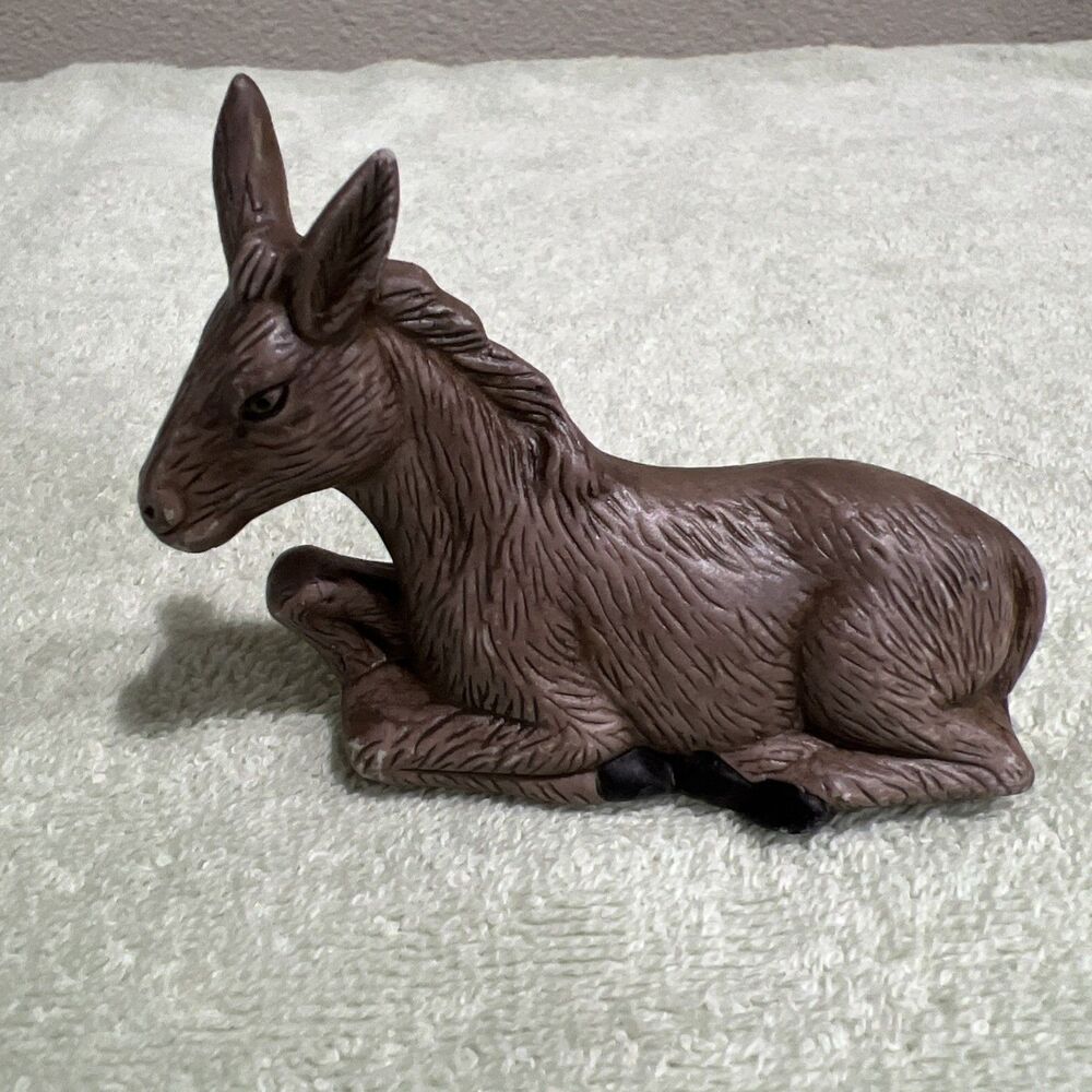 Danson Decor Nativity DONKEY REPLACEMENT Animal Hand Painted Porcelain